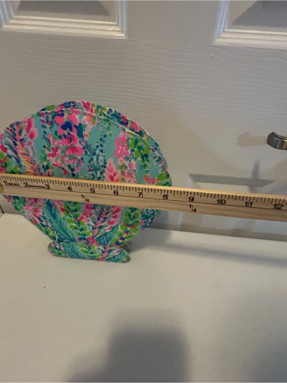 Lilly Pulitzer Shell Brush Holder - Pink, Aqua & Green Floral